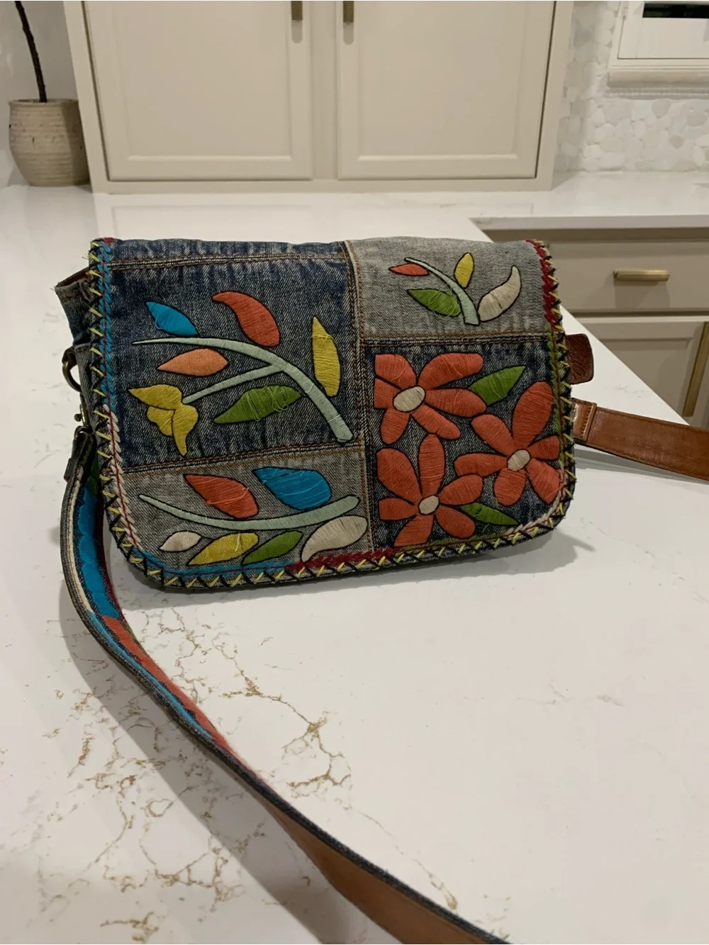 Patricia Nash Denim Floral - Multicolor
embroidered Crossbody Bag - Picture 3 of 13
